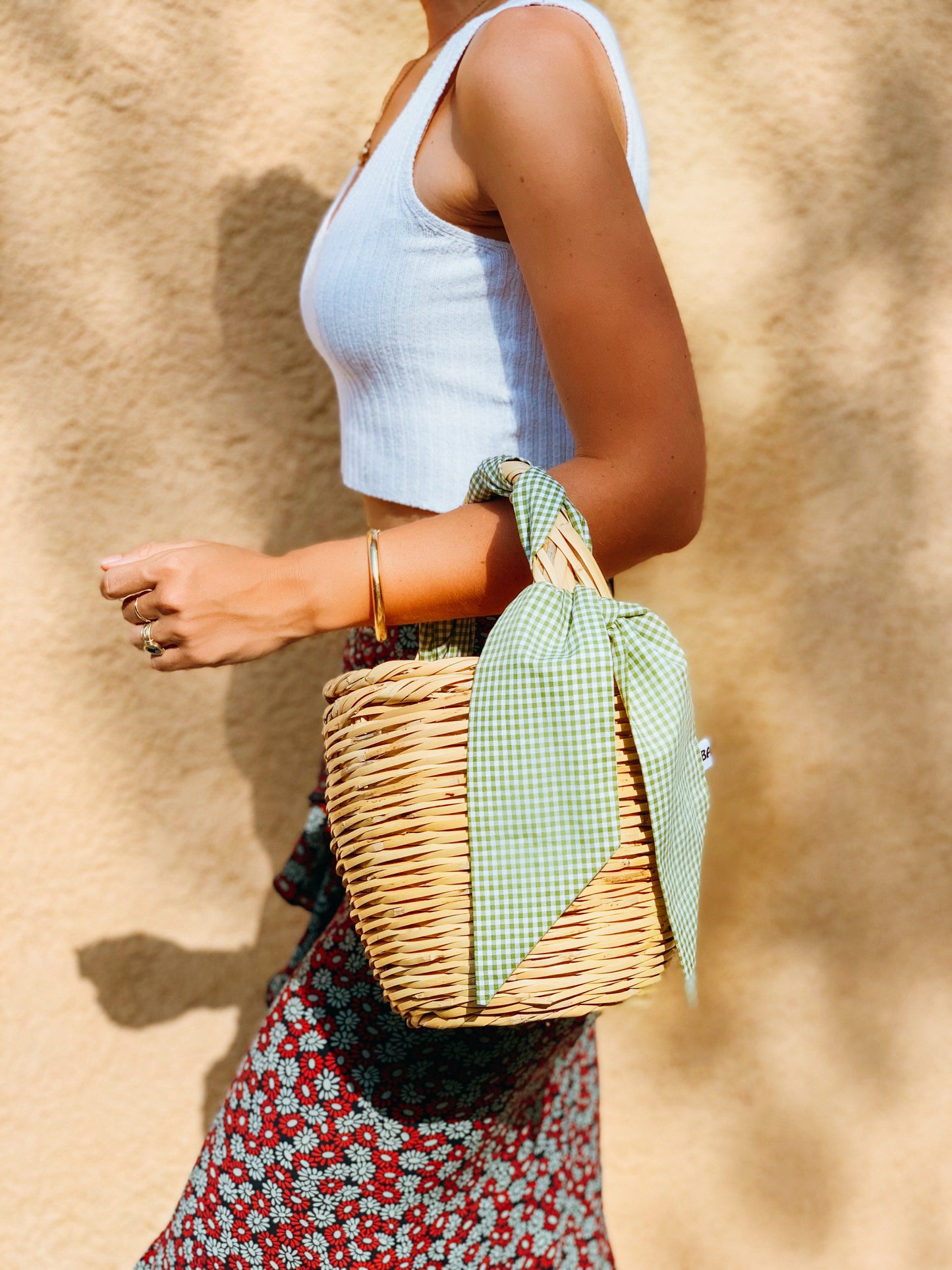 Birkin Basket | Check Green