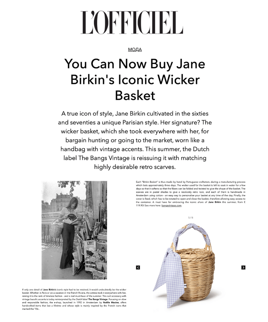 You Can Now Buy Jane Birkin's Iconic Wicker Basket