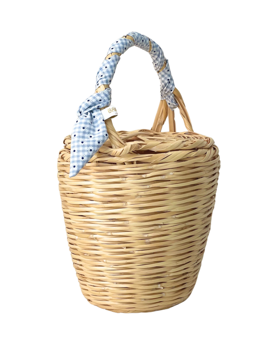 Birkin Basket | Floral Check Petite