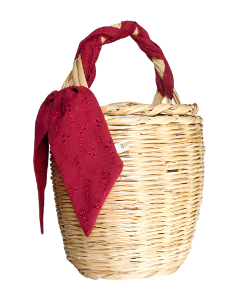 Bangs Birkin Basket | French Broderie Rose