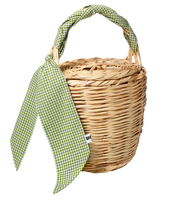 Bangs Birkin Basket | Check Green
