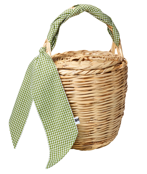 Bangs Birkin Basket | Check Green