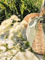 Bangs Birkin Basket | Check Green